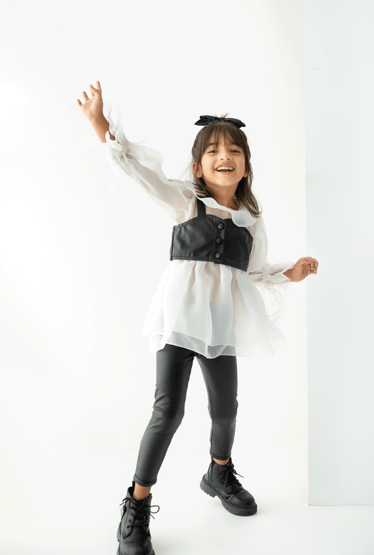 The Saga Organza Peplum Tunic